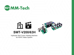 एचडीपीई जल प्रणाली संचालन प्रदर्शन के लिए 200 मिमी हाइड्रोलिक बट फ्यूजन वेल्डिंग मशीन