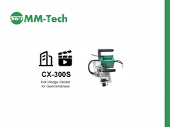 निर्माण स्थल पर CX-300S भू-झिल्ली वेल्डिंग मशीन