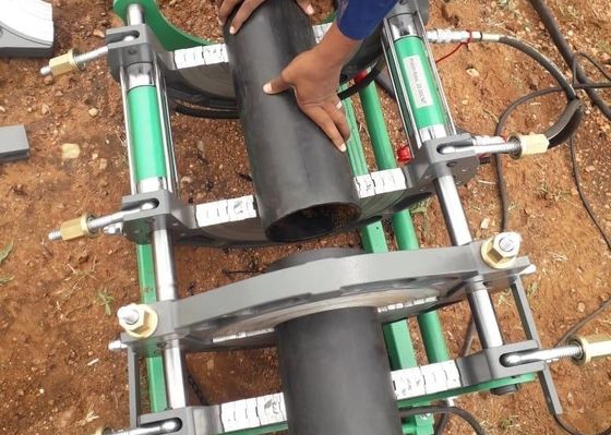 गर्म पिघल 160 मिमी मैनुअल एचडीपीई पाइप वेल्डिंग मशीन