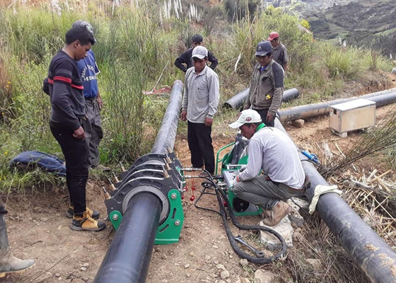 तापमान डायप्ले के साथ 630 मिमी एचडीपीई पाइप बट फ्यूजन वेल्डिंग मशीन
