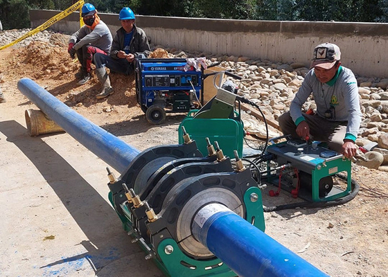 355mm पाइप एचडीपीई बट फ्यूजन वेल्डिंग मशीन 6.25kw