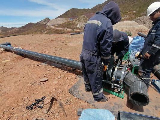 बड़े आकार के प्लास्टिक पाइप पे 3.41cbm बट फ्यूजन वेल्डिंग मशीन